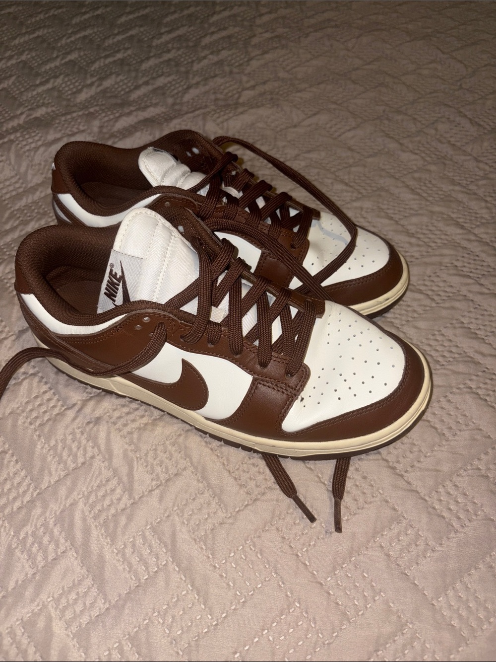 Nike Woman  Low-Top Sneakers — White and Brown - Picture 2 of 7